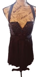 Bebe black halter party dress